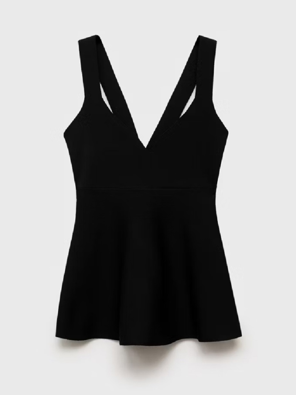 Fine-knit peplum top